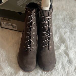 Timberland Women's Dark Brown Lace-Up Boots